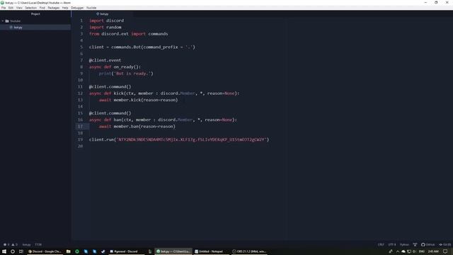 Python: Making a Discord bot (Part 5: Kick/Ban) смотреть онлайн