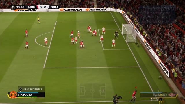 PS4 FIFA20 Manager career mode Manchester United VS Spartak Moscow UEFA Europa League Highlights смотреть онлайн