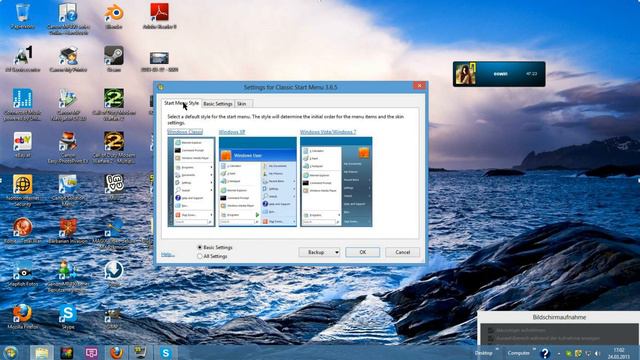 Windows 8 - Windows 7 Startmenü umstellen - Classic Shell 3.6.5. смотреть онлайн
