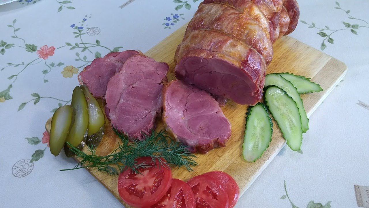 Свиная шея на вертеле в духовке. смотреть онлайн