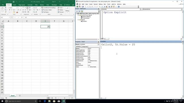 Excel VBA Programming - Range References | 9 - The Cells Property смотреть онлайн