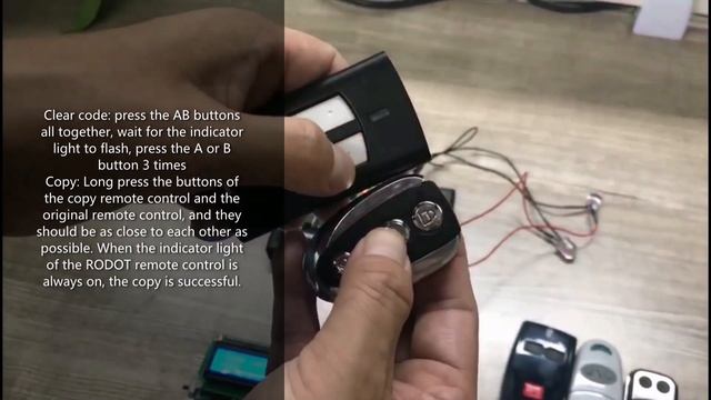 How to Program Remote Control duplicator programming copy clone gate 433mhz Garage door remote key смотреть онлайн