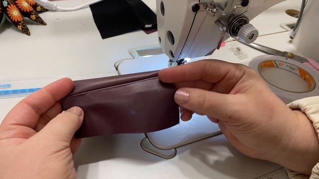 Юбка из экокожи по Бурде. Часть 2 Как шить экокожу - смотрим на образцах.