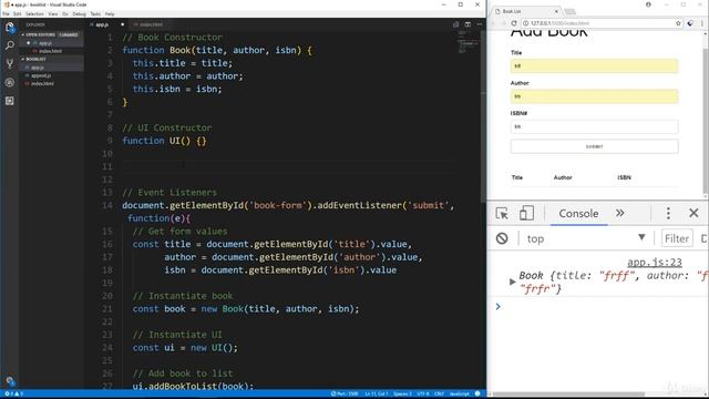 JavaScript Book List 2 - Add Book To List смотреть онлайн