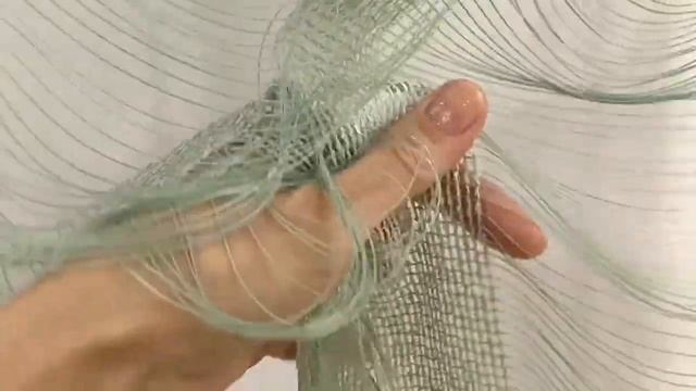 Сетка под лён с провисами бирюзовая.Ткань тюлевая арт.Domtex 103 смотреть онлайн