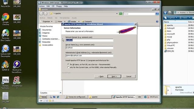 Instalar Apache 2.2.22 en Windows 2008 Server con Virtual PC смотреть онлайн