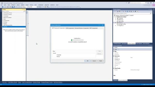 How to add a control to the Visual Studio toolbox смотреть онлайн