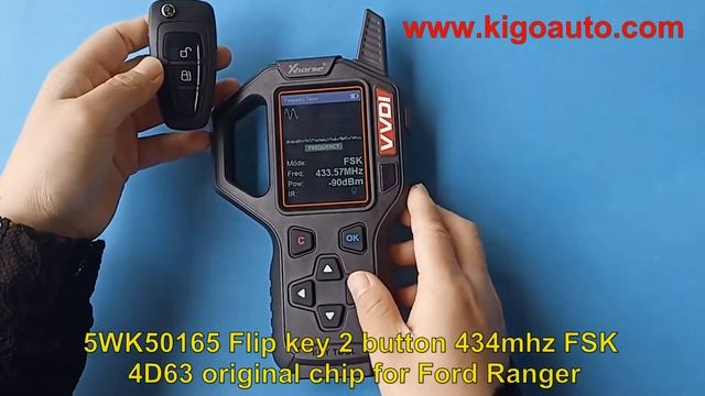 5WK50165 Flip key 2 button 434mhz FSK 4D63 original chip for Ford Ranger смотреть онлайн