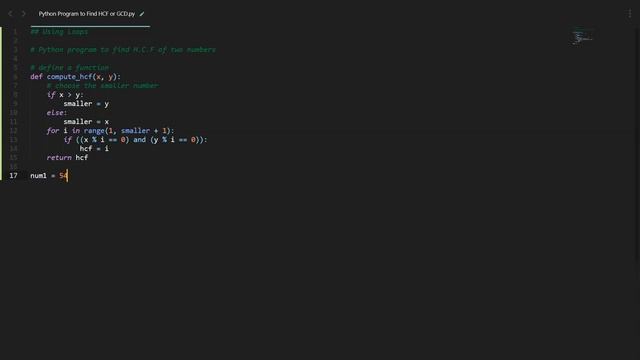 Find HCF or GCD in Python | Python Examples | Python Coding Tutorial | Python Coding Interview смотреть онлайн