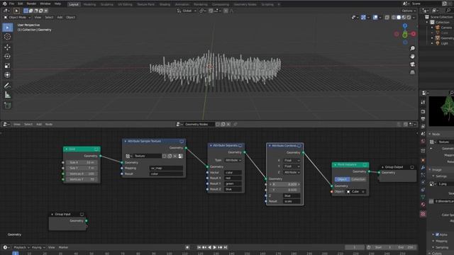 How to turn images into blocks using Geometry Nodes in Blender - 232 смотреть онлайн
