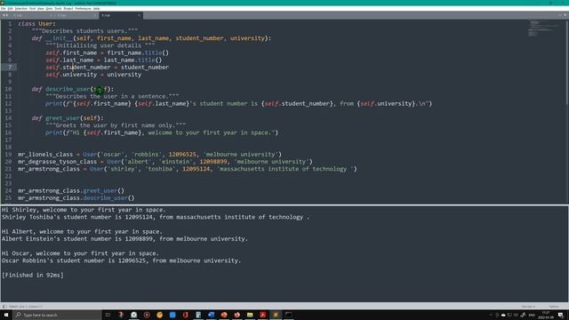 Python Crash Course question and answer reg classes and calling them смотреть онлайн