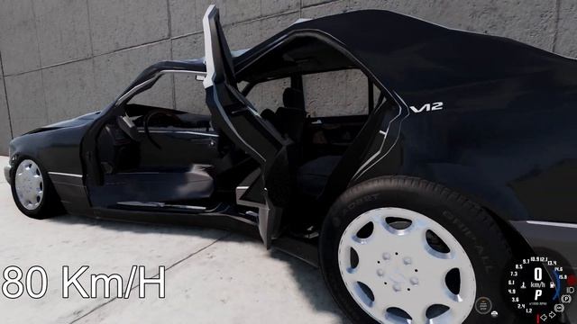 CONCEPT CAR vs Mercedes W140! 200 Km/H CRASH TEST! - BeamNg Drive смотреть онлайн