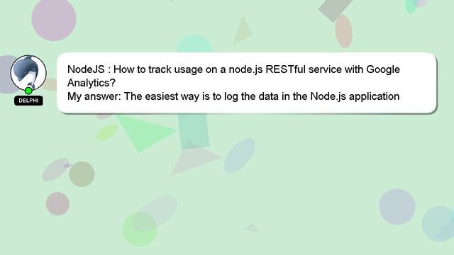 NodeJS : How to track usage on a node.js RESTful service with Google Analytics? смотреть онлайн