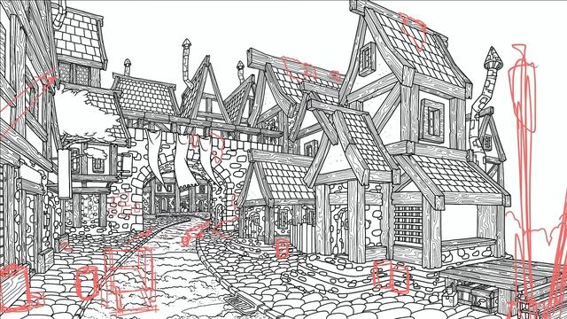 Procreate Painting // Fantasy Village // Concept Art // DND смотреть онлайн