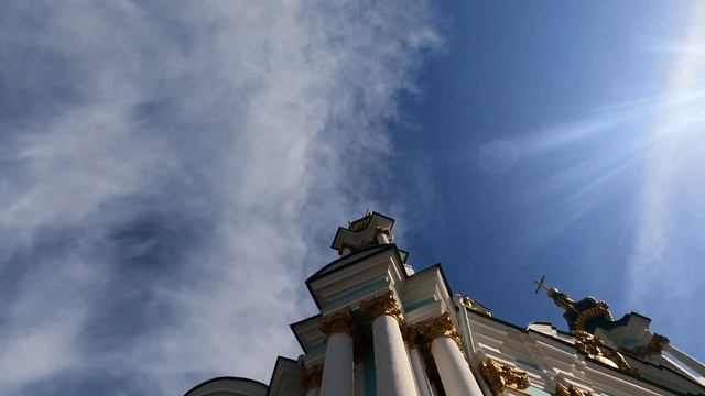 95. Украина (Ukraine) Киев.Андреевская церковь (Качество 4 K) смотреть онлайн