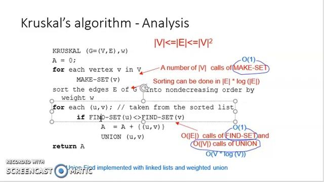 13.3 Kruskal's Algorithm To Compute Minimum Spanning Tree (3/3) смотреть онлайн
