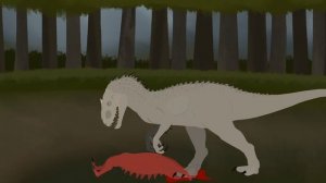 Indominus rex vs scp-939 short animation [Stick Nodes]