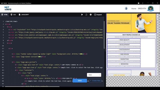 Making a Simple Website using HTML, CSS and Bootstrap | NXTWave CCBP 4.0 | Sreevith Penti смотреть онлайн