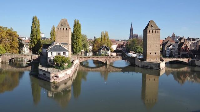 Time-lapse : Vue de Strasbourg depuis le Barrage Vauban смотреть онлайн