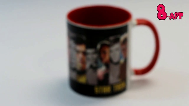 Кружка с красной ручкой на сайте 8-Art.ru