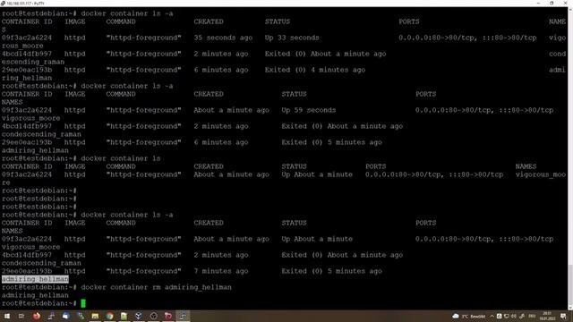 Unser erster Docker Container, Parameter für Parameter zum ersten Apache Webserver смотреть онлайн