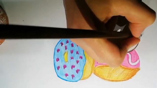 Как нарисовать пончик. How to draw donuts смотреть онлайн