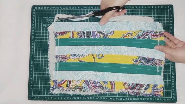 Шьём из полос красивую косметичку#косметичкасвоимируками