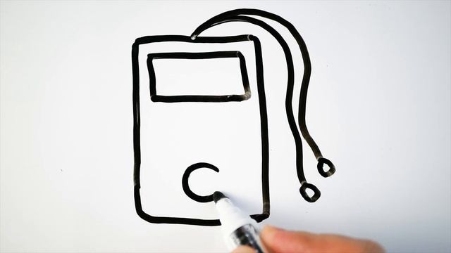 How to Draw Cute MP3 Player with headphones | Easy Drawing on a Whiteboard смотреть онлайн