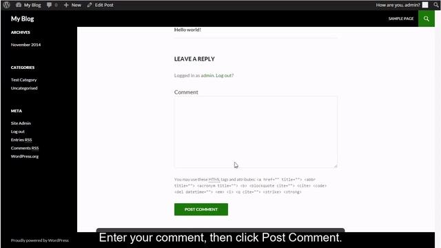 How to write a comment in WordPress? смотреть онлайн