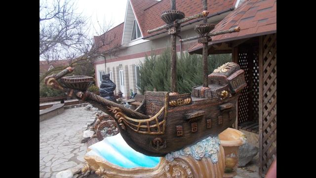 вазы цветочники фонтанчики из бетона идеи для дачи.мастер Очереднюк Сергей смотреть онлайн