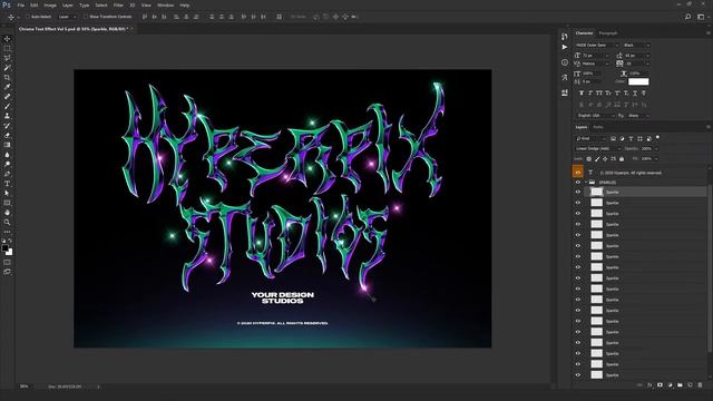 Turn Your Text or Logo Into a Chrome Style - Photoshop Text Effect смотреть онлайн