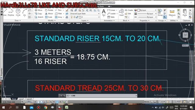 HOW TO LAYOUT STAIRS , PAANO MAG LAYOUT STAIRS LAYOUT, AUTOCAD TUTORIAL. смотреть онлайн