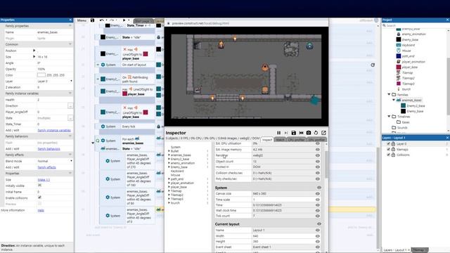 How to Tutorial - Construct 3 ( TOP Down RPG - Enemy AI movement ) - Part 7 смотреть онлайн