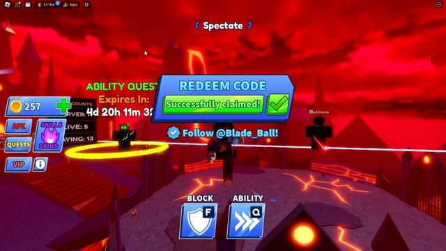 КОДЫ BLADE BALL - BLADE BALL ROBLOX - Ноябрь 2023 смотреть онлайн