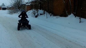 Квадроцикл с мотором от бензопилы, ещё один выезд.