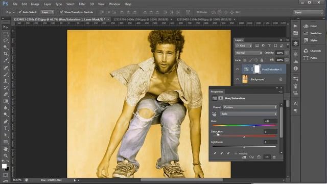 Photoshop Tutorial: Using adjustment layers to quickly select and change colors смотреть онлайн