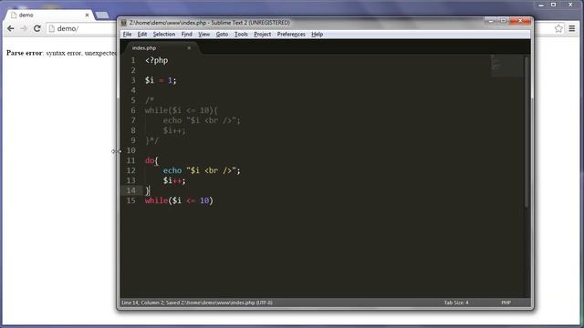 PHP уроки. 18: Цикл "While", "Do... While", "For" (PHP для начинающих) смотреть онлайн