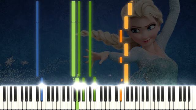 Let It Go - Frozen | EASY PIANO DUET смотреть онлайн