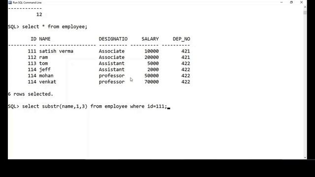 SQL - String Handling Functions - Demo using Oracle смотреть онлайн