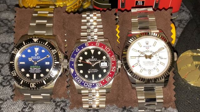 Rolex Deep Sea James Cameron vs Rolex Pepsi Jubilee vs Rolex Sky Dweller White Dial Steel смотреть онлайн