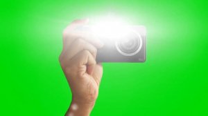 Футаж Фотовспышка фотоаппарат переход хромакей