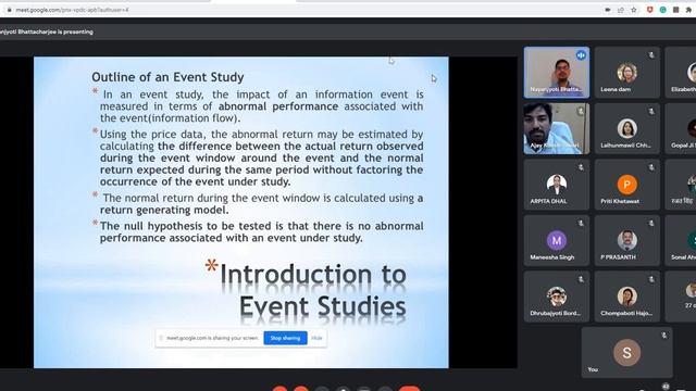 Event Study by Dr Nayanjyoti Bhattacharjee@SSBF, IIITA смотреть онлайн