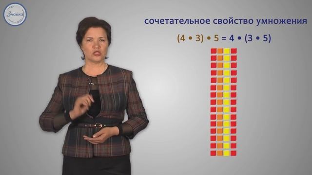 Знакомство с сочетательным свойством умножения смотреть онлайн