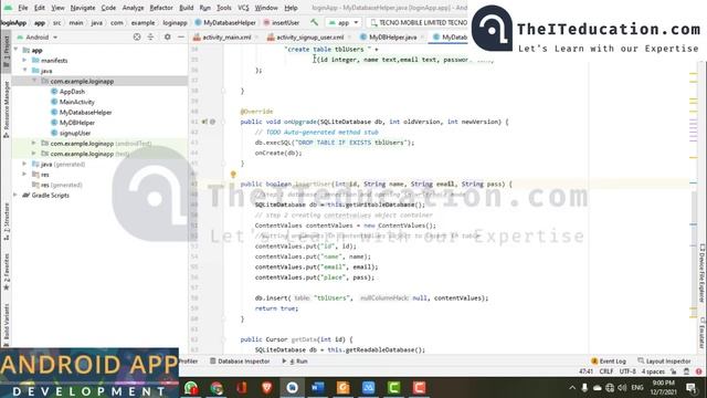 Login and Register Android App JAVA and SQLite | Android Mobile Development Urdu Hindi Beginners смотреть онлайн