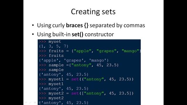Python for Machine Learning – 21 - Sets, Creating, Modifying and Removing elements смотреть онлайн