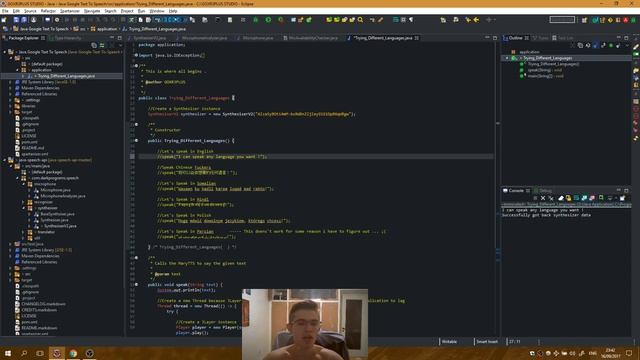 Java Google Text To Speech : Tutorial [ 1 ] смотреть онлайн