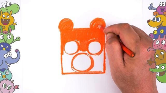 Drawing Shapes for Kids | Drawing Animals with Shapes | Learn Shapes and Colors | OKIDOKIDS смотреть онлайн