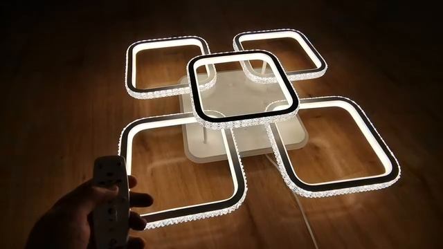 Демонстрация режимов работы светодиодной управляемой люстры Profit Light 8023/4+1 WHT смотреть онлайн