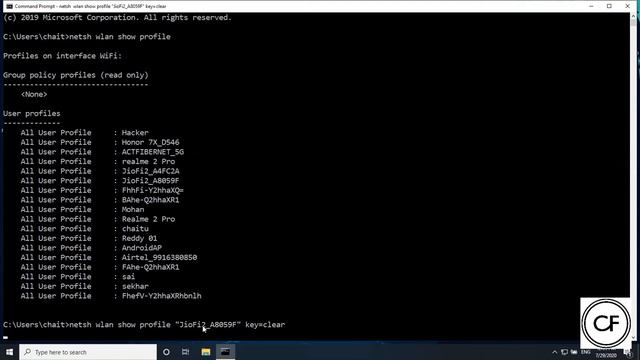 CMD : Find all WI-FI password with only 1 command | Windows 10/7/8 смотреть онлайн