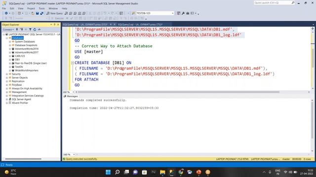 Attach and Detach SQL Databases | SQL Server L1 DBA Series смотреть онлайн